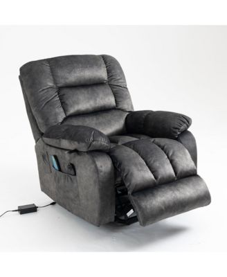Velvet Power Lift Recliners with Heat & Massage, Lift Chair Relax Sofa Chair for Living Room
