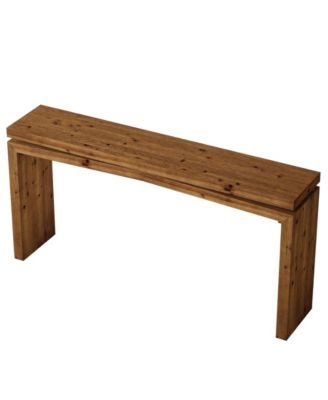 Solid Wood Console Table, 63-Inch Long Farmhouse Sofa Table Behind Couch