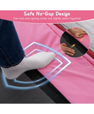 6 FT Kids Trampoline w/Swing and Horizontal Bar Safety Enclosure Net