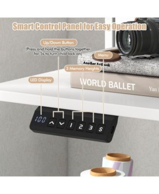 Electric Standing Desk with Two Drawers for Home Office