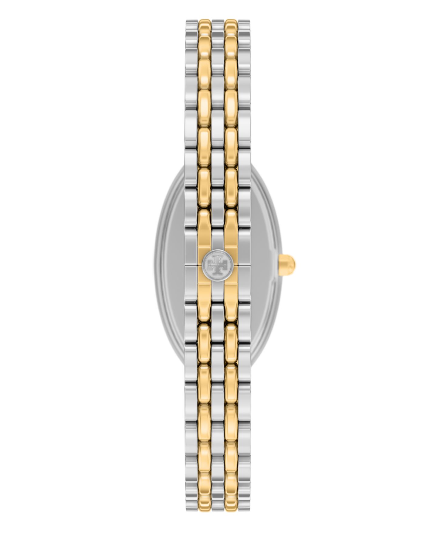 Женские часы Tory Burch The Oval Elongated Quartz Two-Hand Two-Tone Stainless Steel Watch, 22mm — фото 3