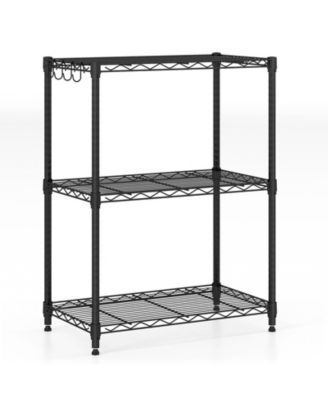 3-Tier Metal Storage Shelving Unit with V-Shaped Wire Rack and  450 LBS Capacity