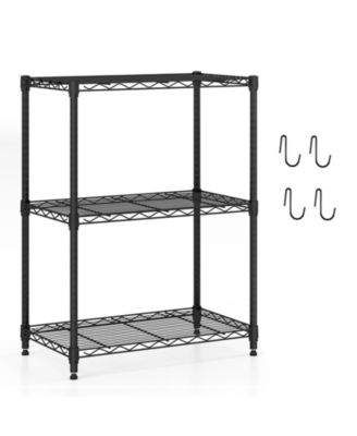 3-Tier Metal Storage Shelving Unit with V-Shaped Wire Rack and  450 LBS Capacity