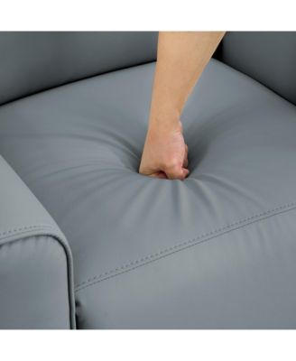 Power Recliner Swivel Rocking Glider PU Leather Upholstered Nursery Chair