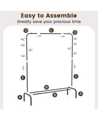 Heavy Duty Metal Clothes Rack Garment Wardrobe Stand