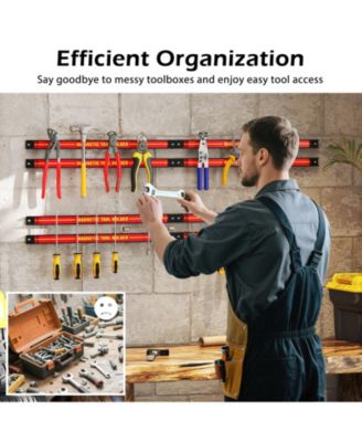 18 Inch Magnetic Tool Holder Strip with Mounting Screws