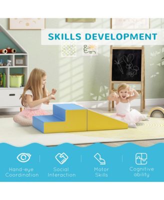 2 Piece Plush Soft Kids Playset to Climb and Crawl, Contemporary