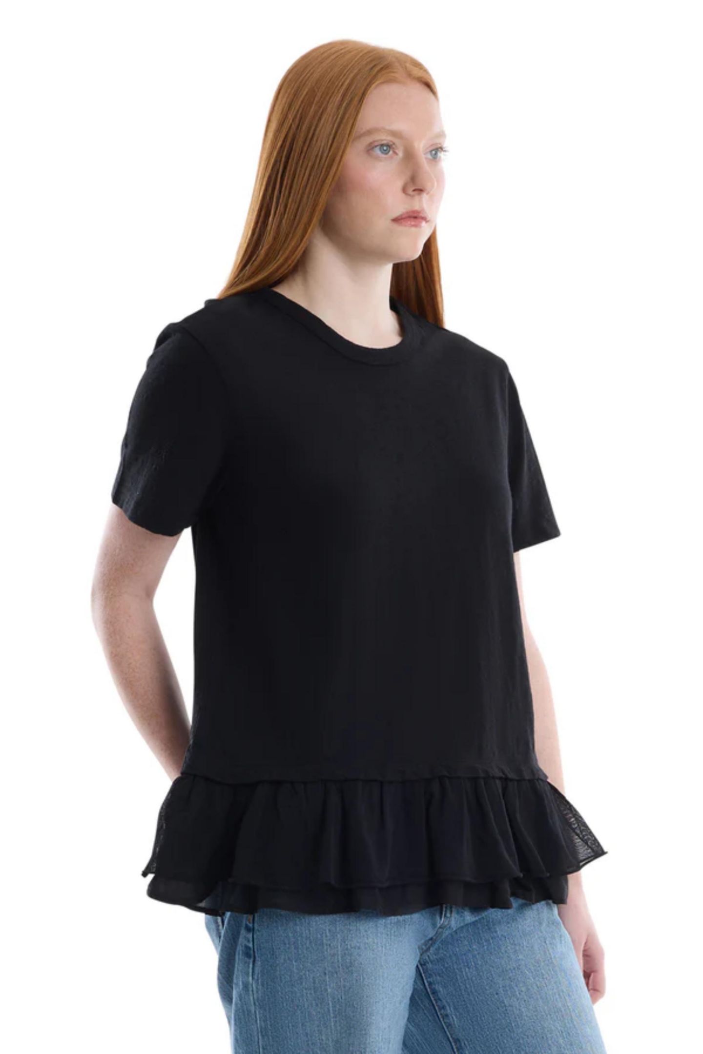Женская футболка WILT Short Sleeve Mixed Media, цвет: Чёрный — фото 4