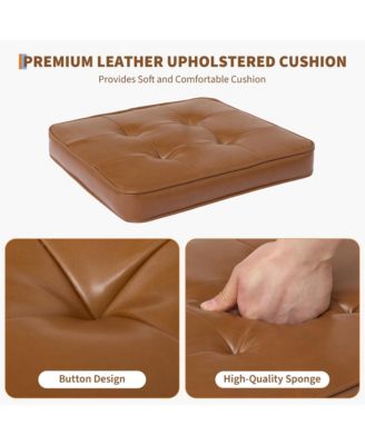 Set of 4 Natural Rattan Dining Chairs with Upholstered Seat and Solid Wood Legs, Modern Boho Kitchen Seating