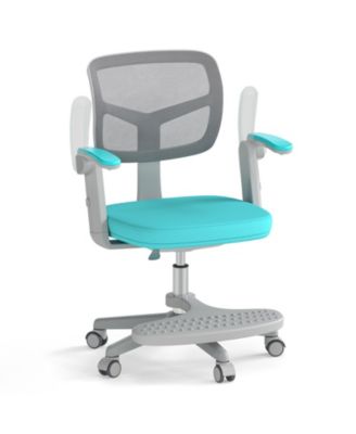 Kids Desk Chair with Adjustable Height Armrest and Footrest