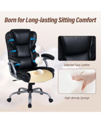 Executive Office Chair with Padded Seat and Armrests