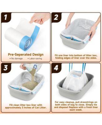 Compact Smart Cat Litter Box with Energy Saving