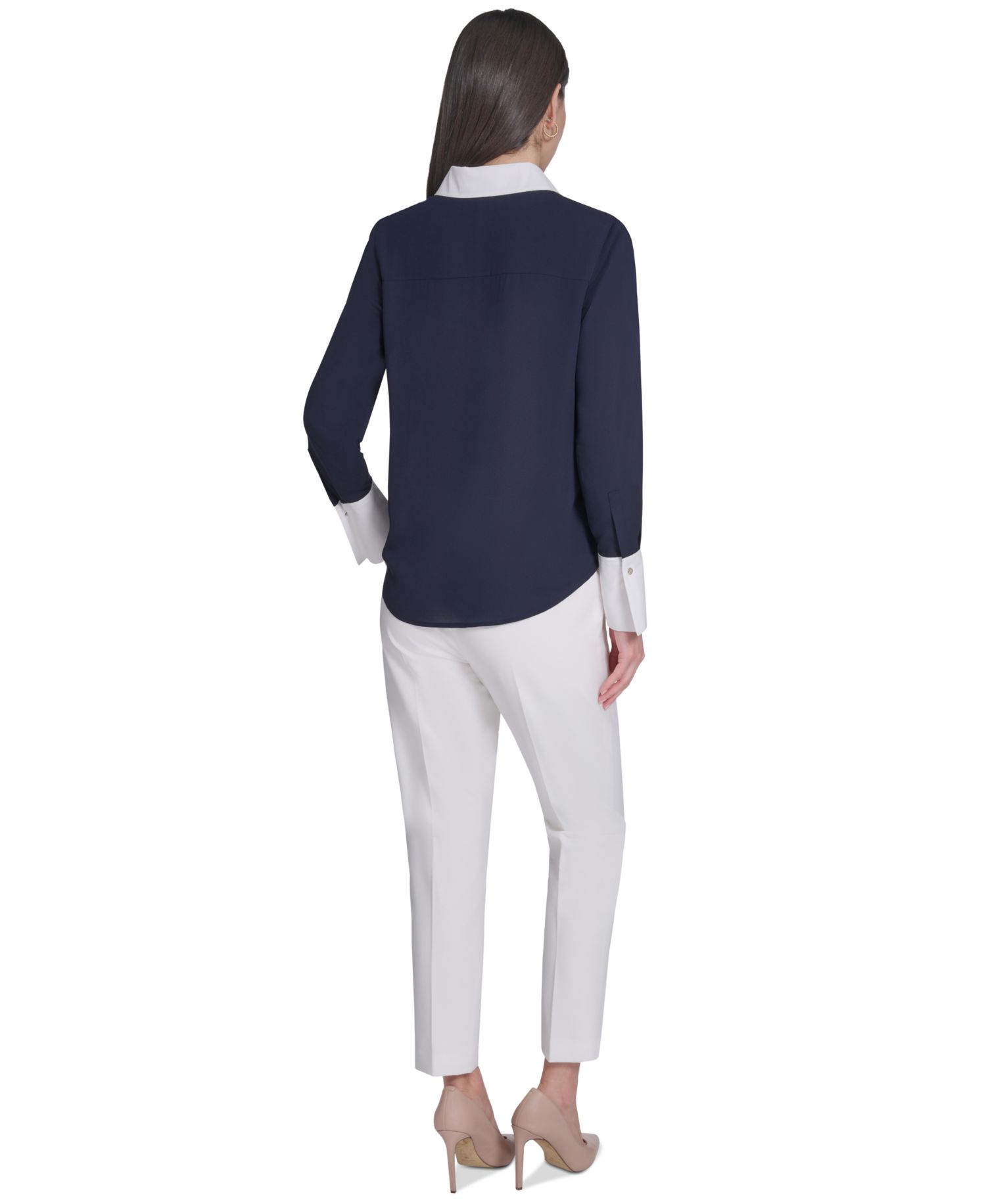 Women's Slim-Fit Button-Up Top