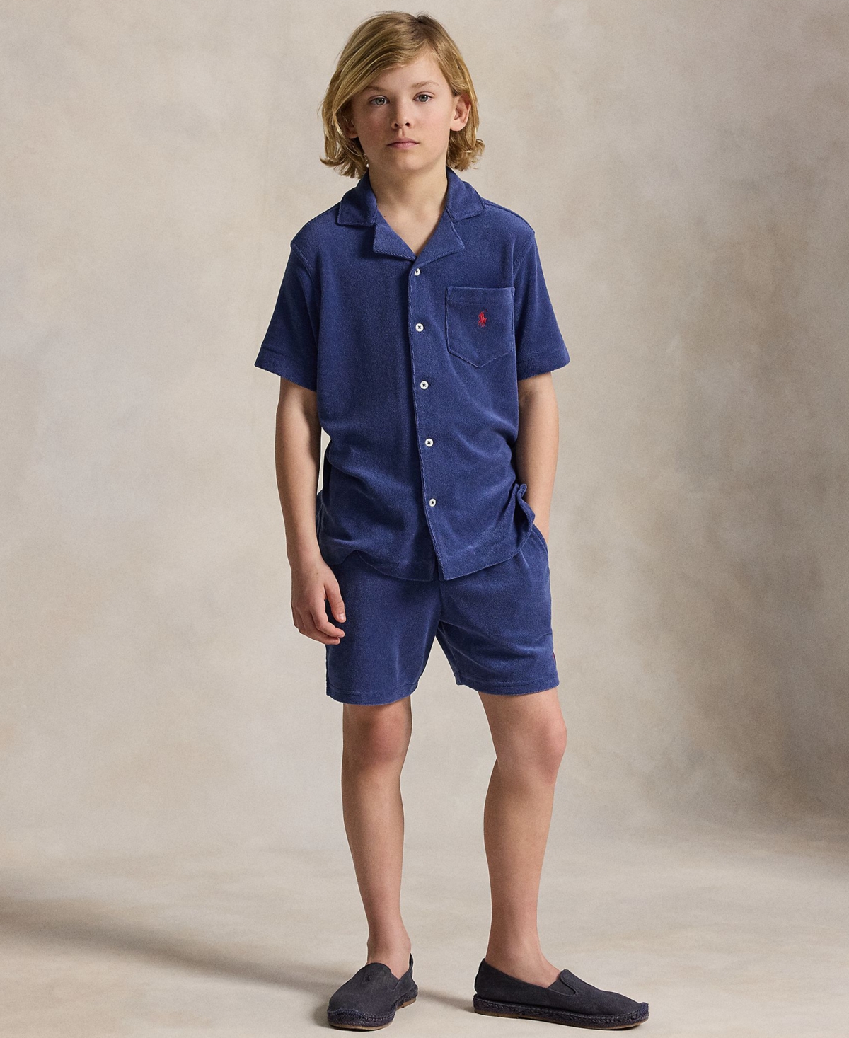 Polo Ralph Lauren Boys 8-20 Terry Camp Shirt
