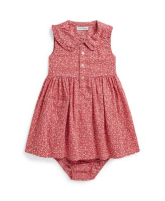 Baby Girls' Floral Shirtdress with Bloomer
