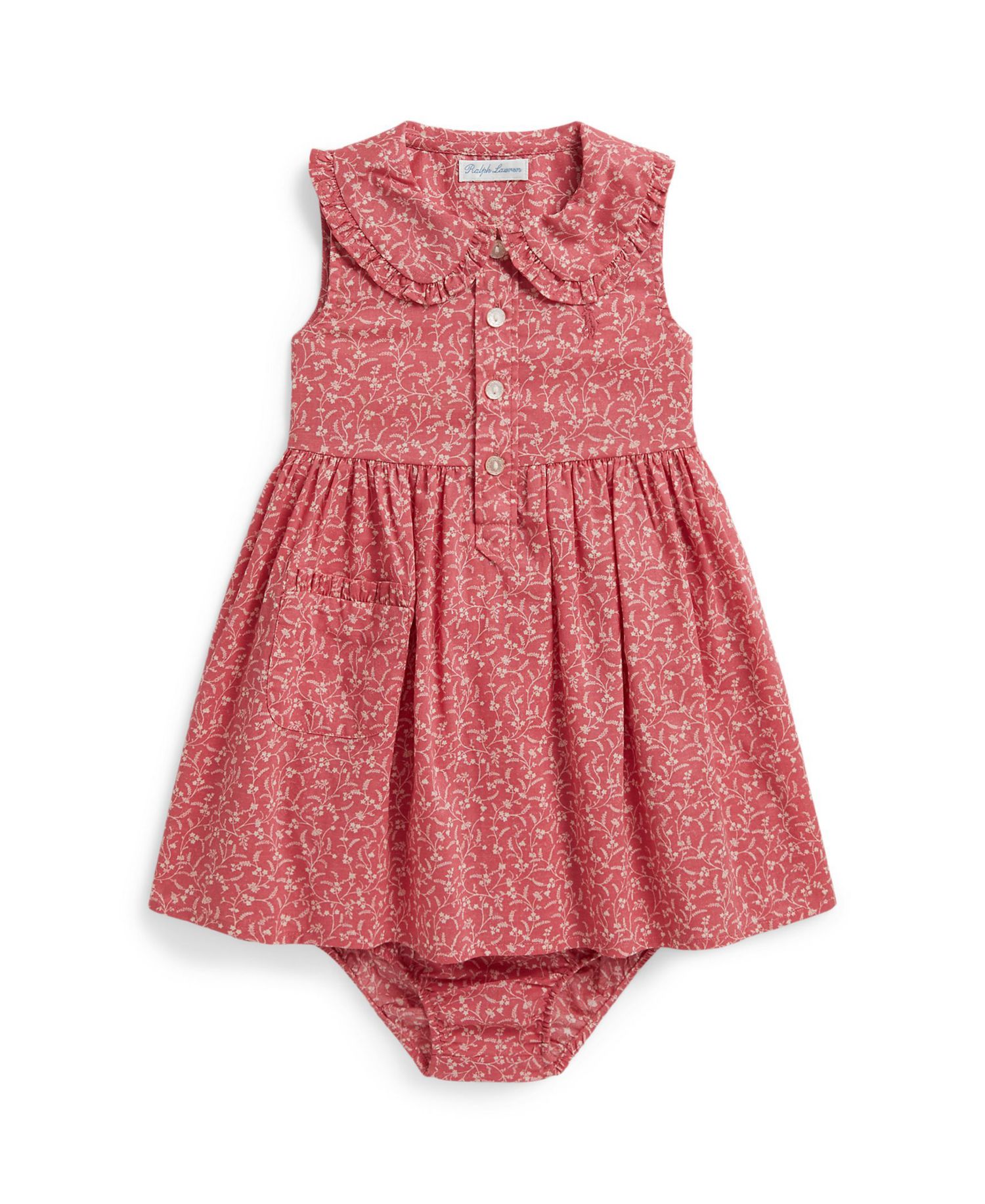 Baby Girls' Floral Shirtdress with Bloomer