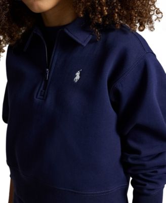 Girls' 7-16 Collared Boxy Sweater