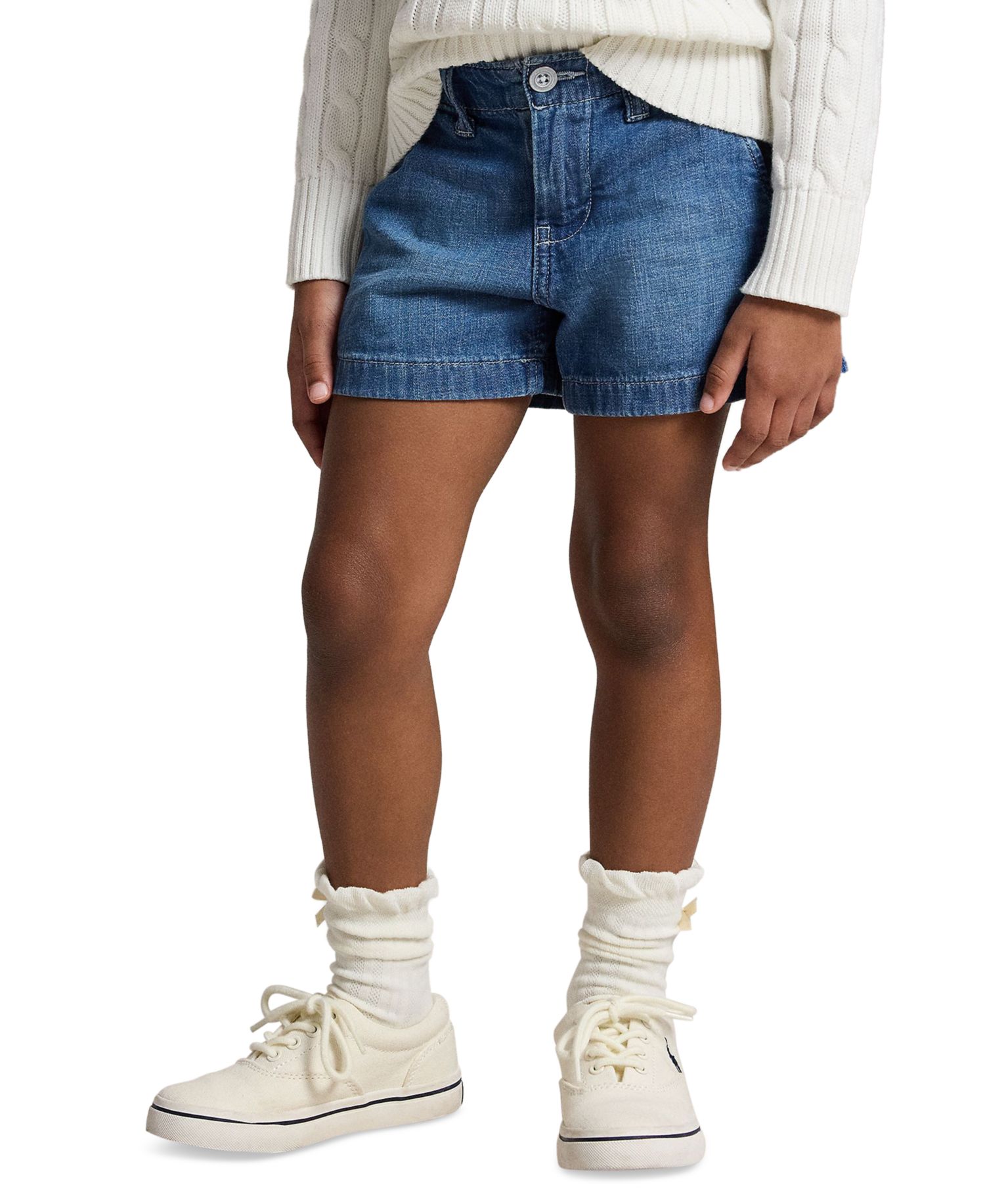 Girls' 2T-6X Zip-Fly Denim Shorts