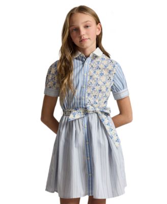 Girls' 7-16 Short-Sleeve Shirt Dress