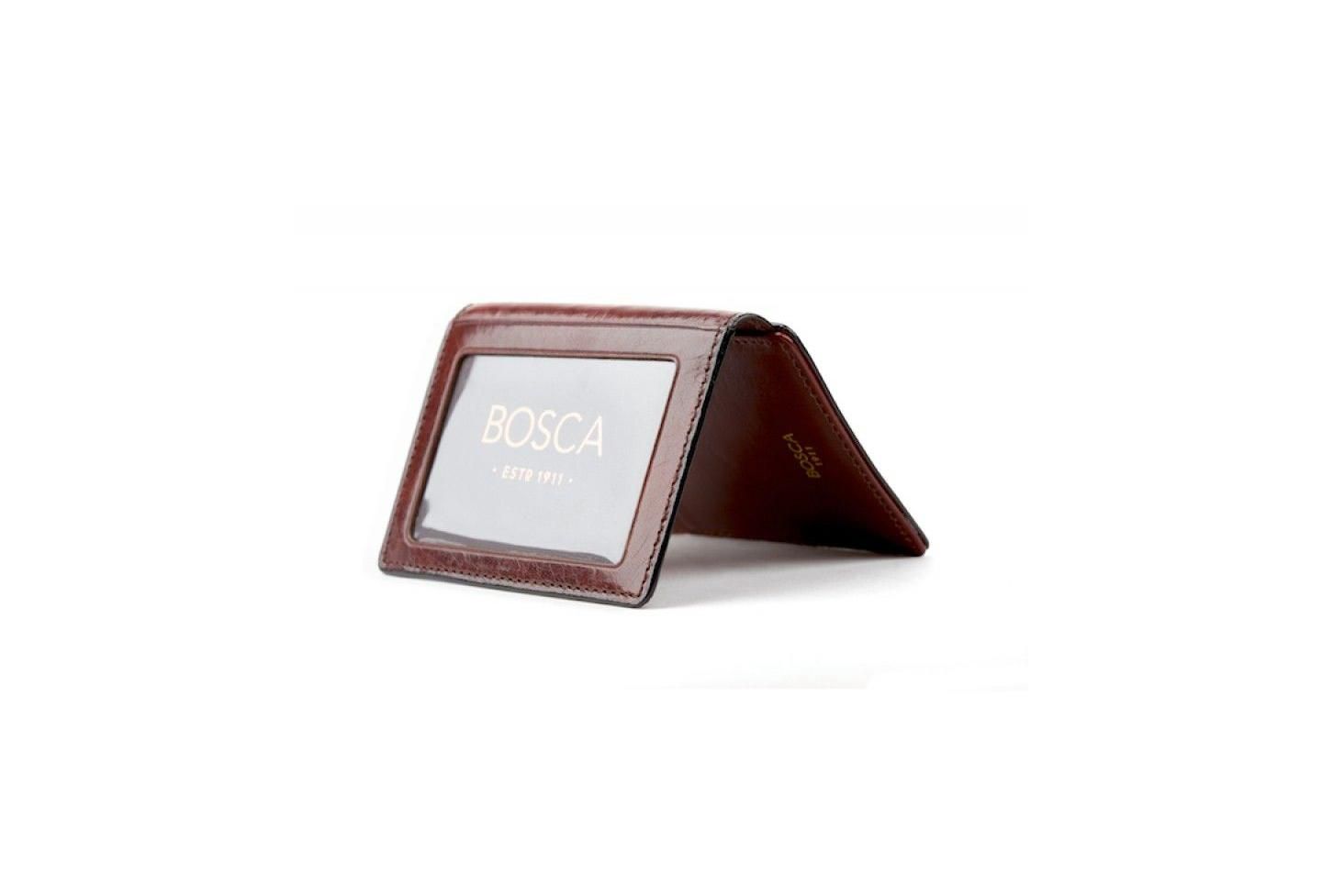 Мужской кошелёк Bosca Old Leather Front Pocket ID Wallet, цвет: Тёмный коричневый — фото 8