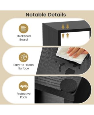 Adjustable TV Stand Set with Storage Cubes for 55 in TVs