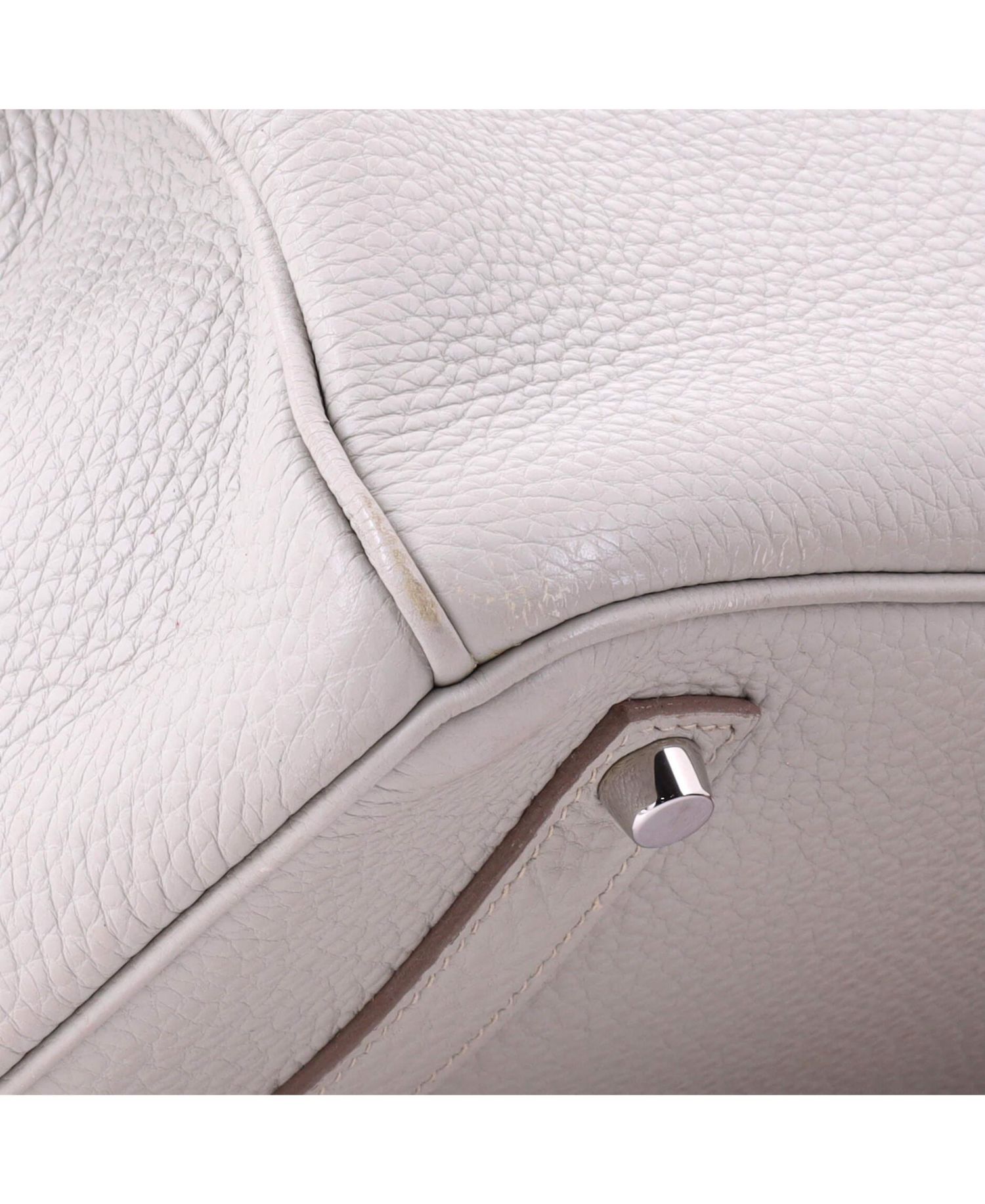 Birkin 35 Handbag Grey Togo with Palladium Hardware