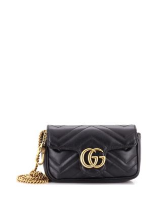 Super Mini GG Marmont Flap Bag Matelasse Leather