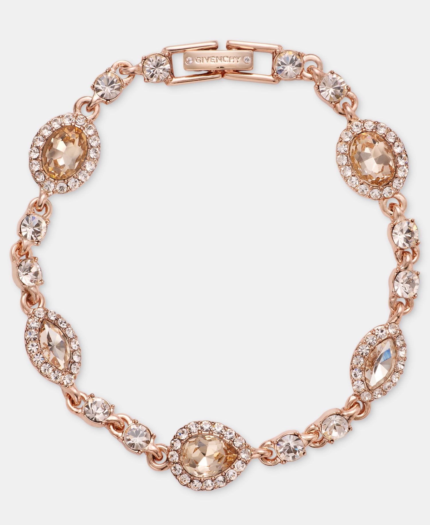 Glass Stone Statement Station Flex Bracelet