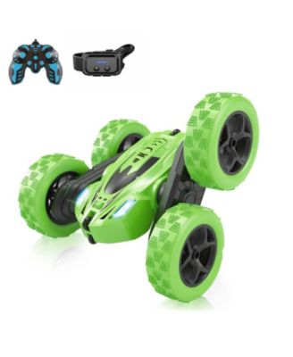 Boys RC Stunt Toy Car for Kids, Rechargeable Remote Control Car with 360degree(s) Flips, Double-Sided Driving and Headlights