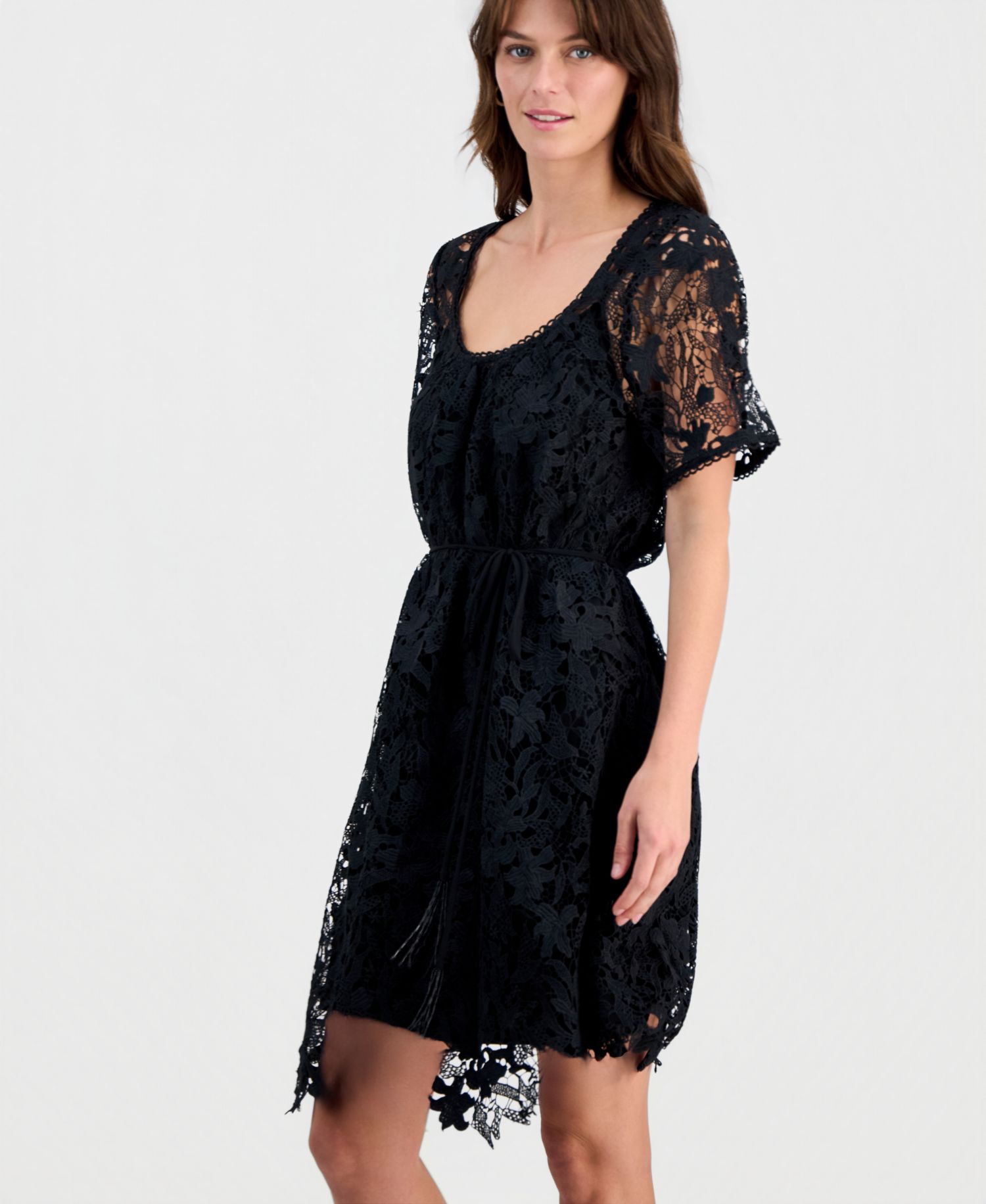Women's Short-Sleeve Lace Dress