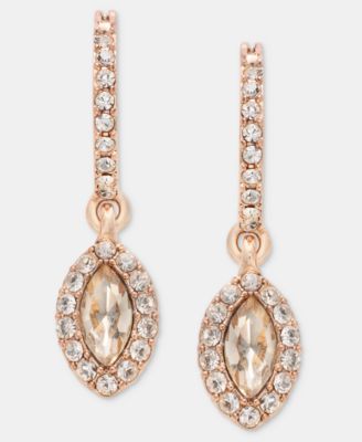 Pave & Stone Charm Hoop Earrings 