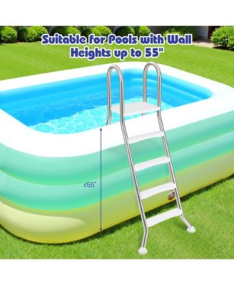 75.6" A-Frame Above Ground Pool Ladder for Pools up to 55