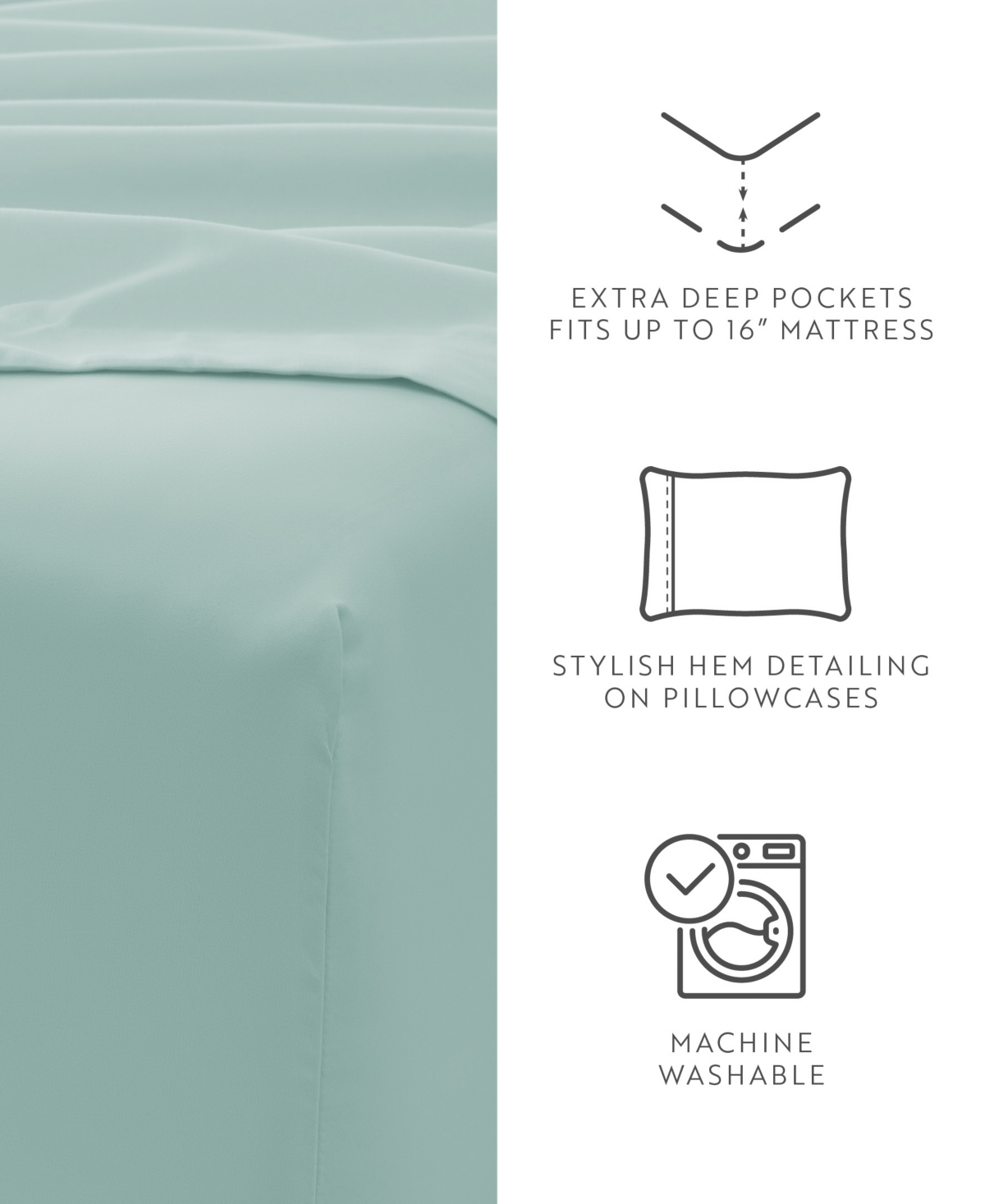 ienjoy Home Style Simplified 3-Pc. Sheet Set