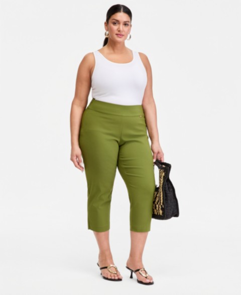 Женские I.N.C. International Concepts Plus Size Mid-Rise Pull-On Capri Pants