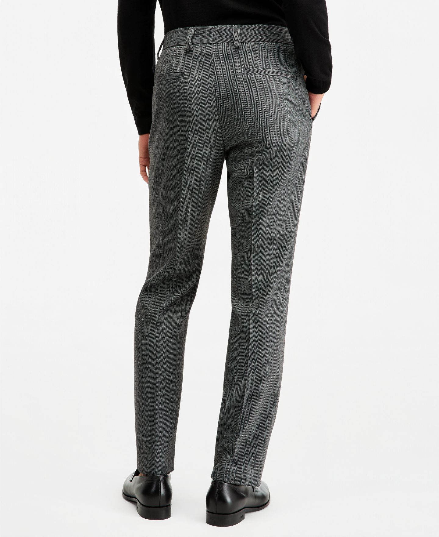 Мужской пиджак Hugo Boss Modern-Fit Herringbone Suit, цвет: Тёмный серый — фото 2