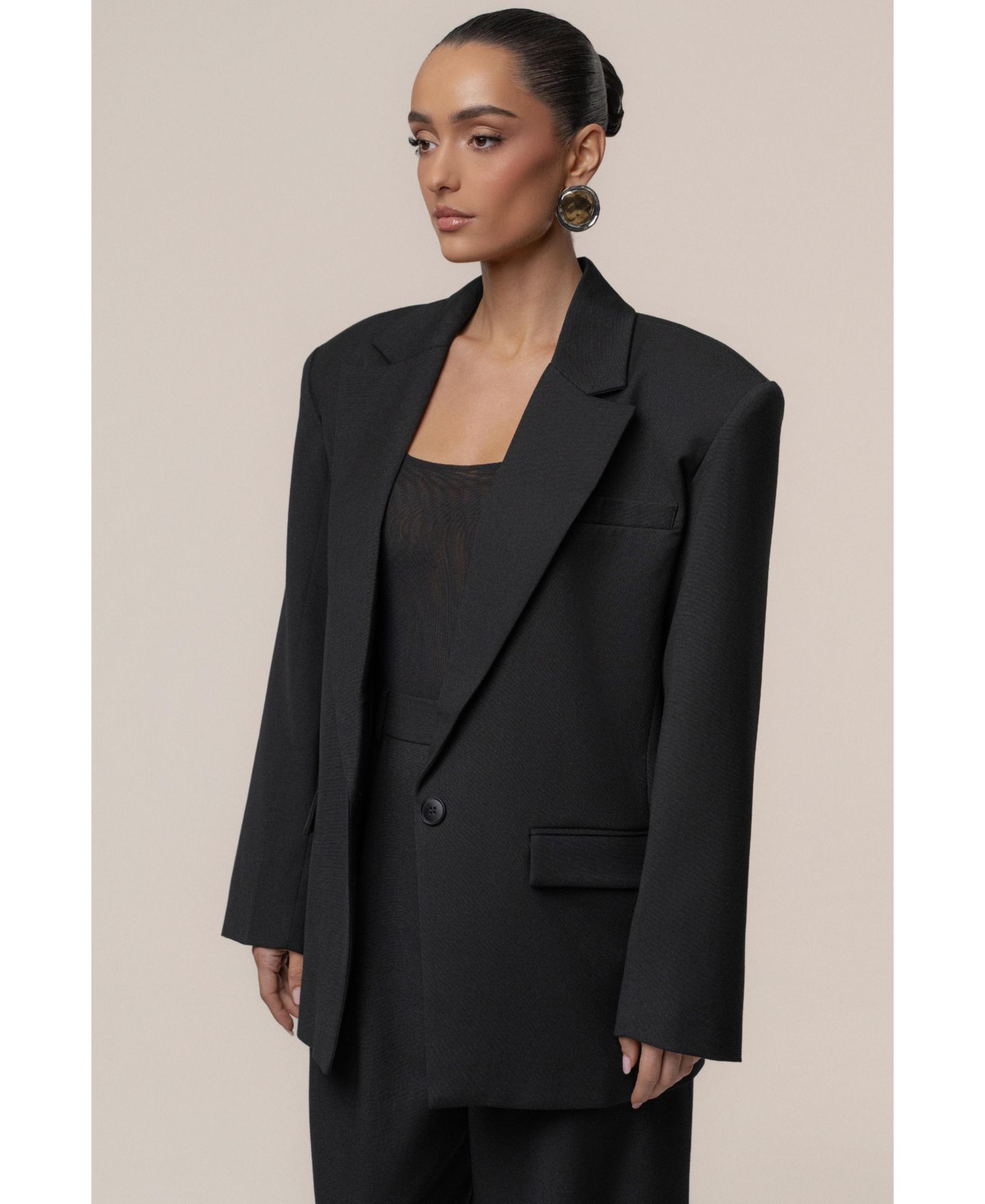 Женский пиджак JLUXLABEL Refined Moments Blazer, цвет: Чёрный — фото 4
