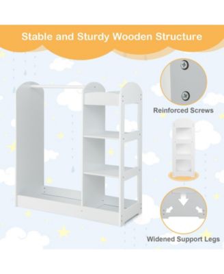 Kids Dress Up Storage Organizer with Built In Mirror