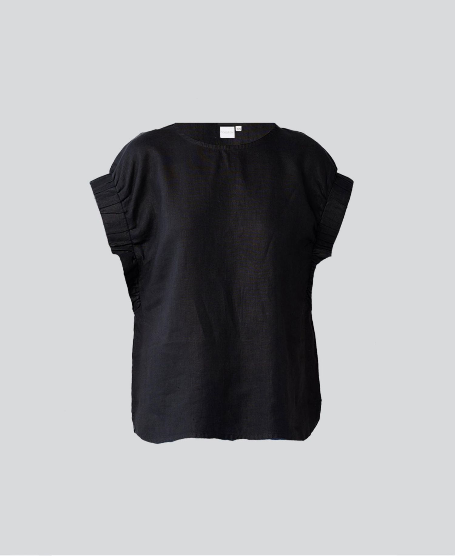 Women's Hemp Top with Gathered Sleeve