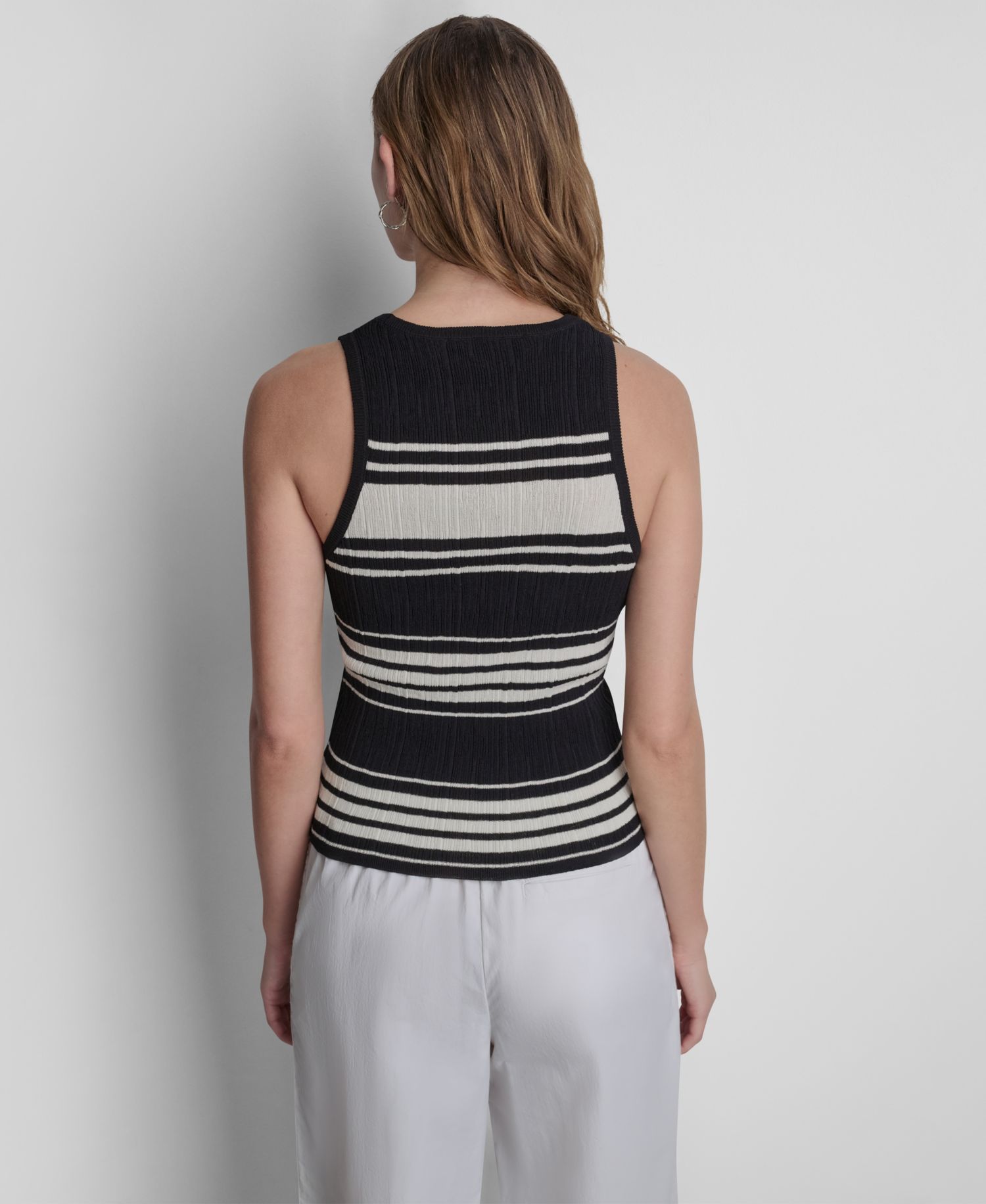 Women's Striped Sweater Tank Top