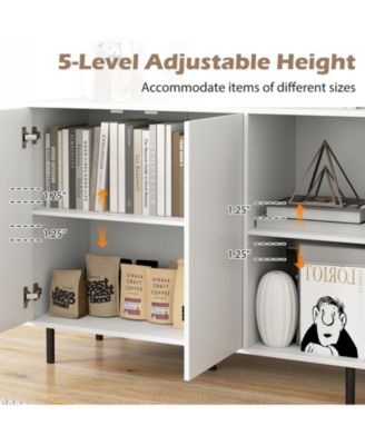 42 in Sideboard Buffet Cabinet with Adjustable Storage Shelves