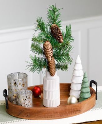 Dakota Pine Artificial Christmas Craft Spray With Pine Cones, 15"