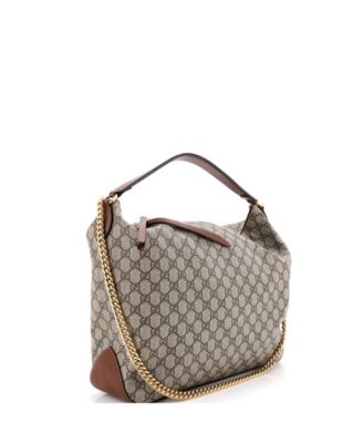 Large Chain Hobo GG Coated Canvas
