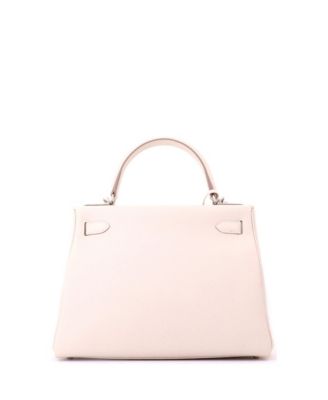 Kelly 28 Handbag Light Togo with Palladium Hardware