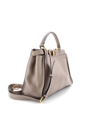 Regular Peekaboo Bag Leather with Plexiglass Detail