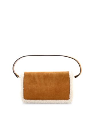 Mini Horsebit 1955 Shoulder Bag Suede with Shearling