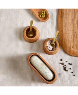 Belfort Oak Mortar and Marble Pestle