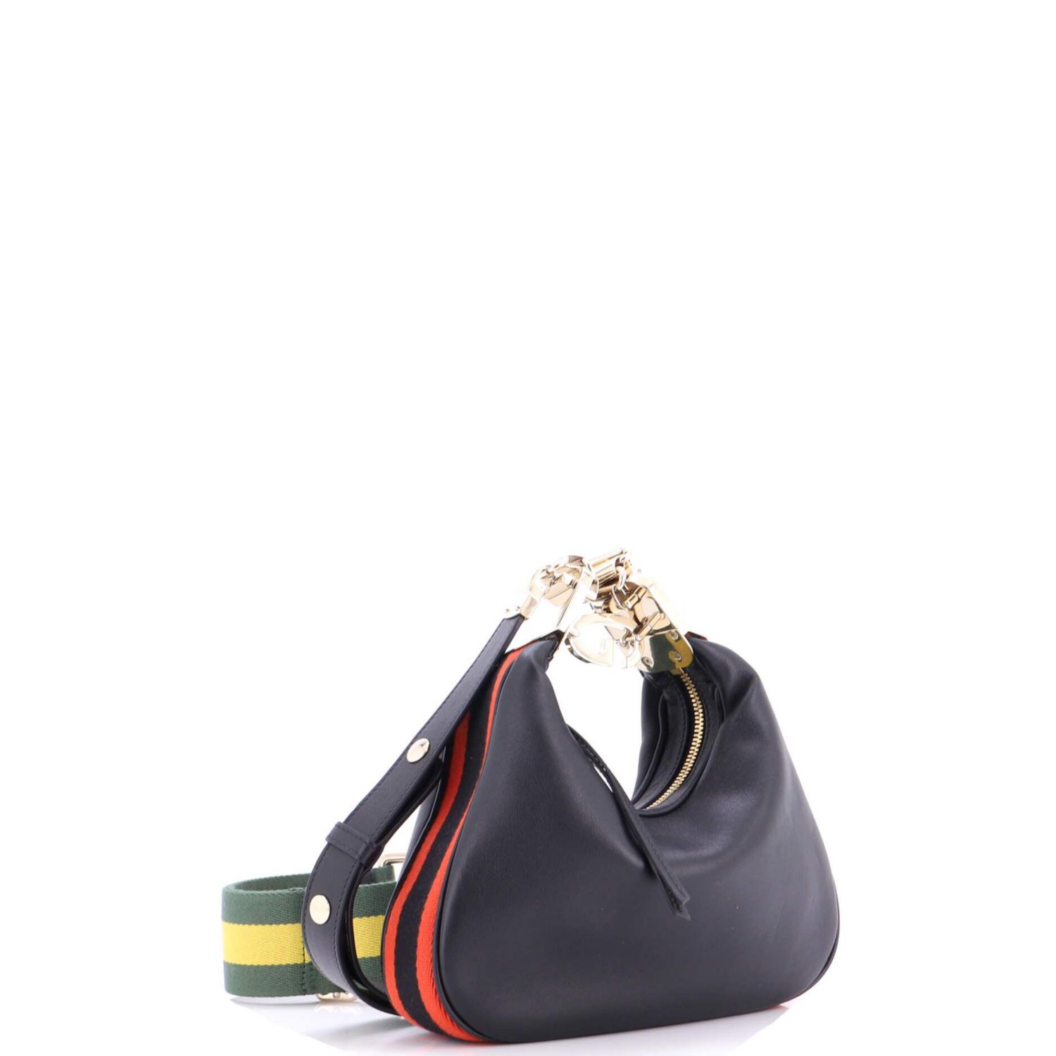 Small Attache Shoulder Bag Leather