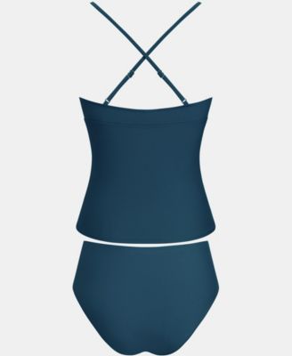 Women's V-Neck Adjustable Straps Tankini Set