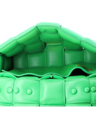 Cassette Chain Crossbody Bag Padded Maxi Intrecciato Leather