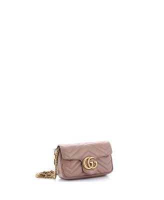 Super Mini GG Marmont Flap Bag Matelasse Leather